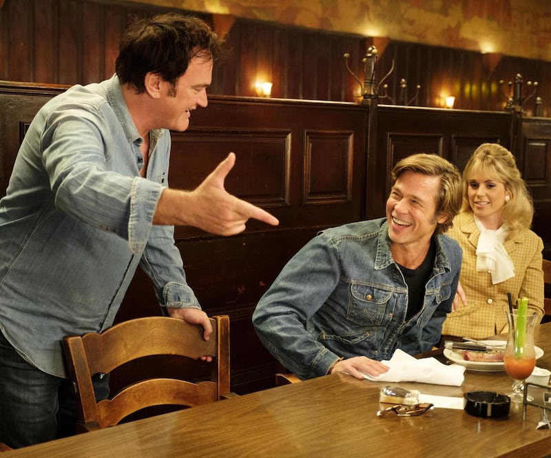 Once upon a Time... in Hollywood: Brad Pitt on set with Quentin Tarantino and Elise Nygaard Olson