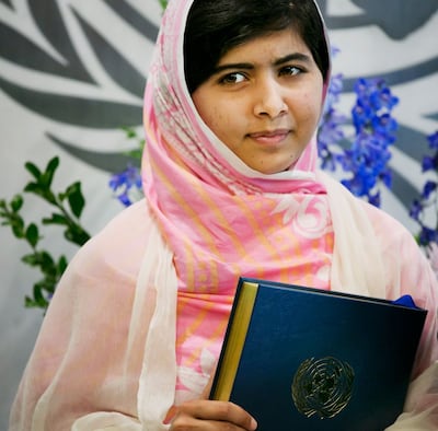 Malala Yousafzai at the UN in 2013. Photograph: Todd Heisler/New York Times