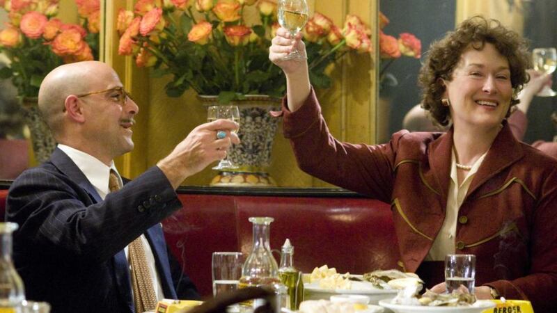 Tucci's company, threeci's a crowd: Stanley Tucci and Meryl Streep in  Julie & Julia