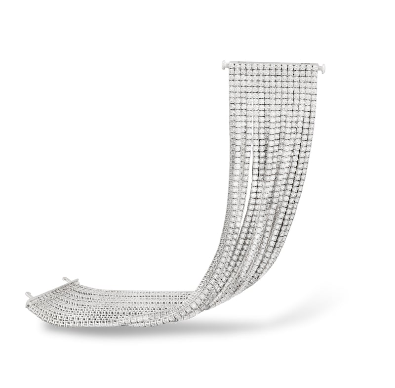 15-row diamond bracelet €45,000-$55,000