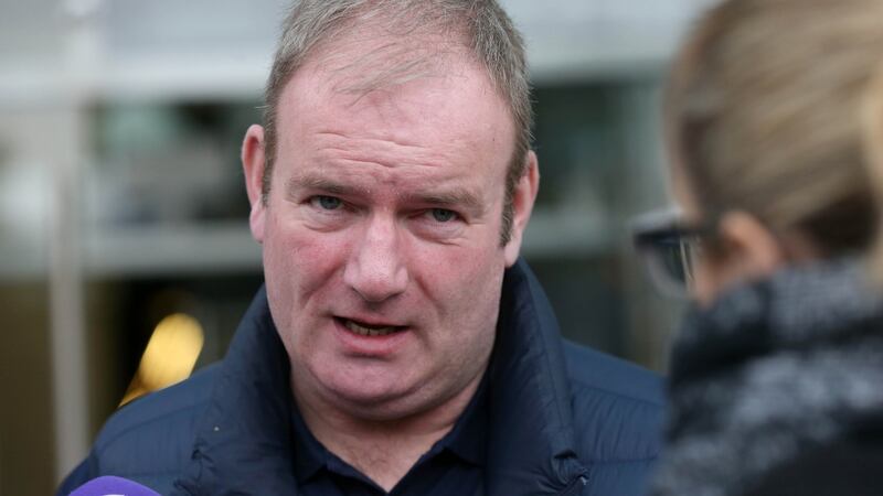 Survivor of convicted paedophile Bill Kenneally’s abuse, Jason Clancy, speaks to  media outside the Court of Appeal in Dublin last February. File photograph: Collins Courts