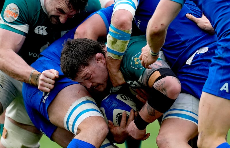 Ireland's Andrew Porter in action against Italy at the Stadio Olimpico. Photograph: Matteo Ciambelli/Inpho