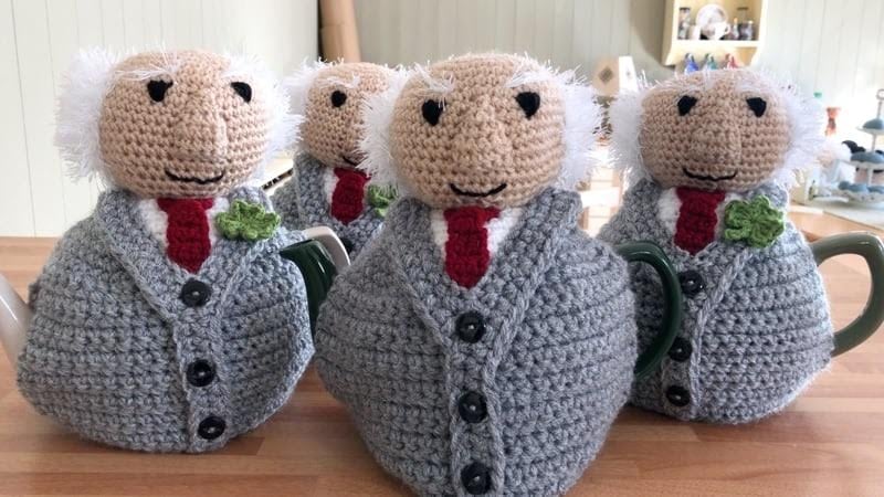 Michael D Higgins tea cosies. Photograph: RTÉ