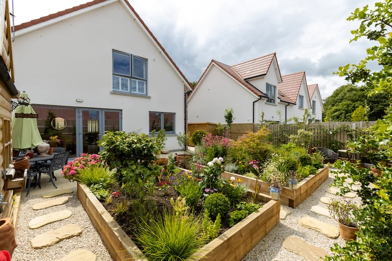 The rear garden was designed to be low maintenance 