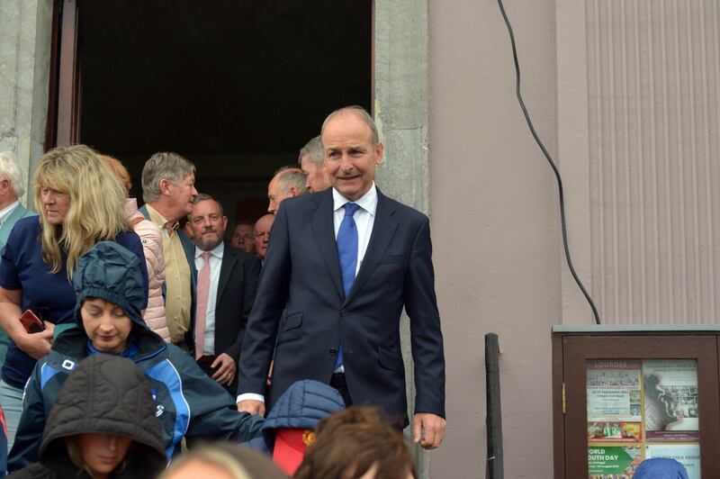 Tánaiste Micheál Martin was among prominent figures present for the funeral. Photograph: Michael Mac Sweeney/Provision