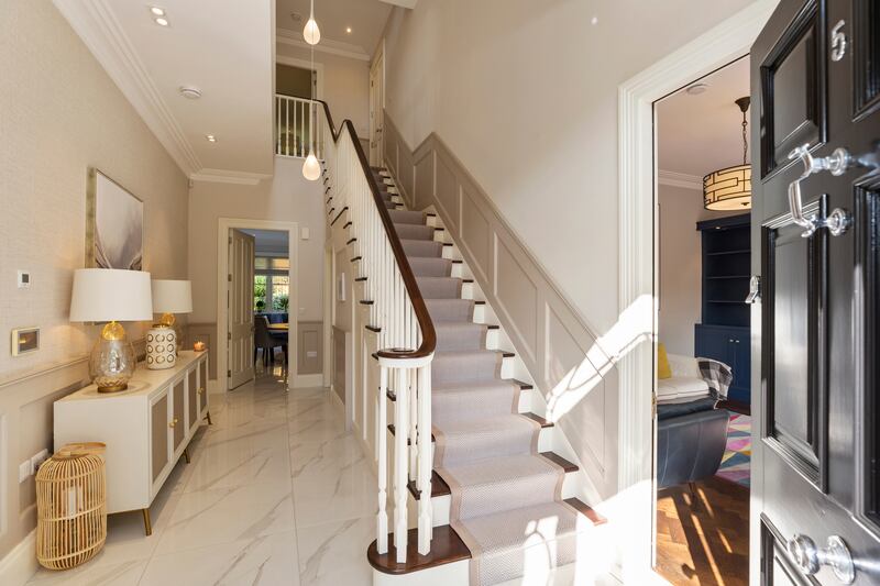 The entrance hall is designed to make the right first impression