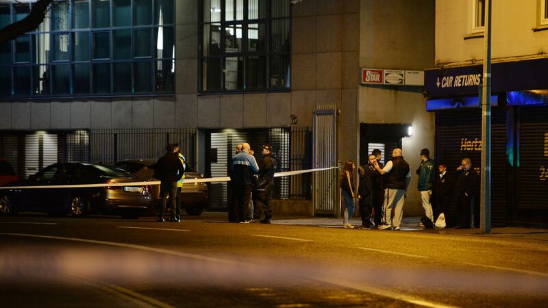 The Scene outside the National Boxing Stadium on the South Circular Road. Photograph: Alan Betson / The Irish Times