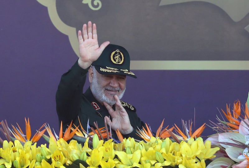 Iranian Islamic chief commander of Revolutionary Guard Corps general Hossein Salami. Photograph: Abedin Taherkenareh/EPA