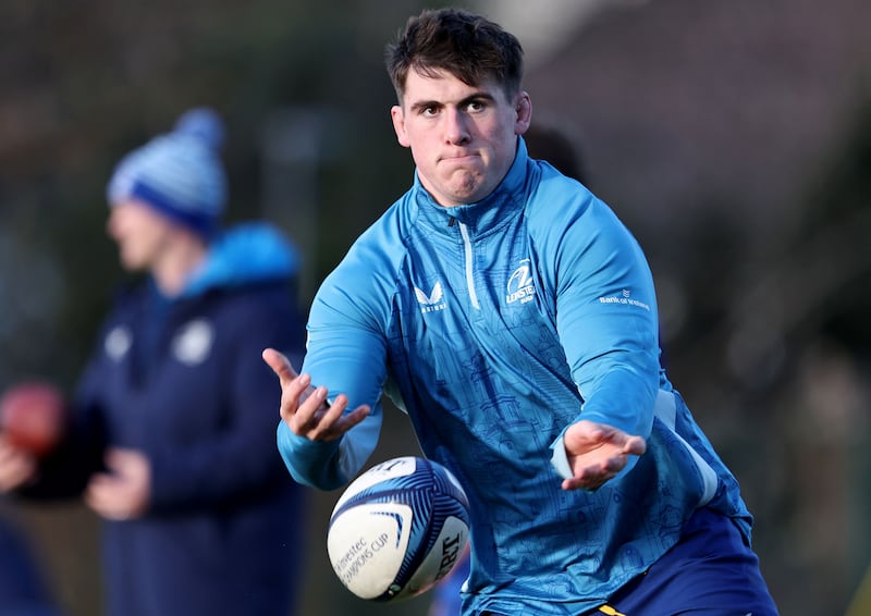 Dan Sheehan has returned to training with Leinster and returns to the Ireland squad for the Six Nations. Photograph: Andrew Conan/Inph0             