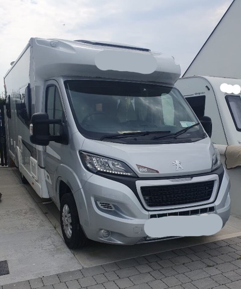 The camper van seized by gardaí as part of the search in Stockhole Lane 