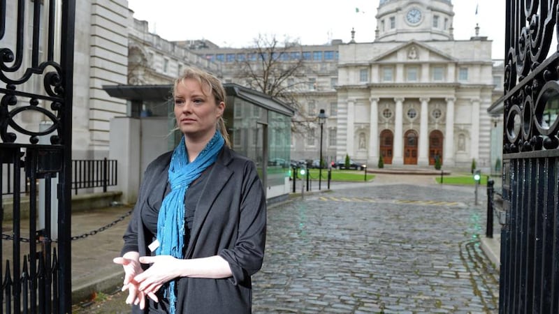 Maíria Cahill arriving for talks with Taoiseach Enda Kenny at Government Buildings last month. Photograph: Eric Luke/The Irish Times