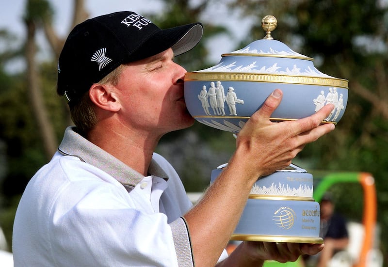 Steve Stricker: he rode his luck before a ball was hit in the WGC-Accenture Matchplay Championship at Metropolitan Golf Club in Melbourne, Australia. Photograph: William West/AFP via Getty Images