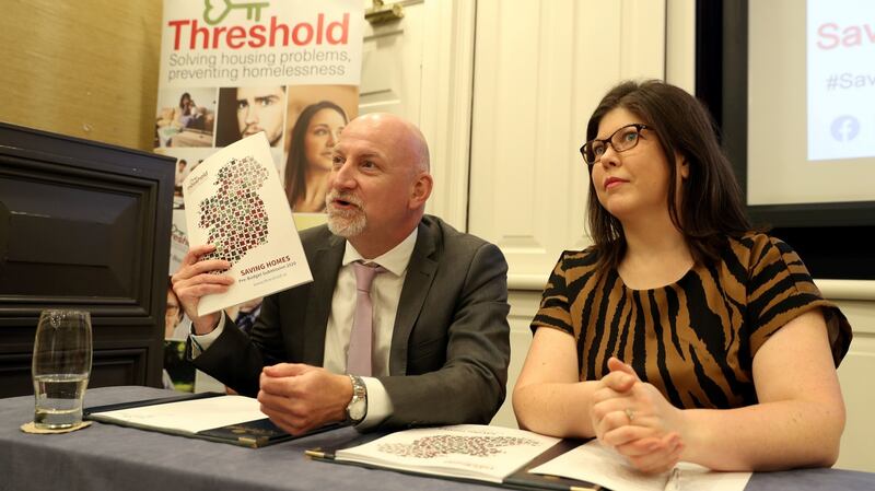 Threshold chief executive John-Mark McCafferty and policy officer Ann-Marie O’Reilly. File photograph: Jason Clarke