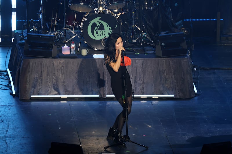 Andrea Corr on stage at the 3Arena, Dublin. Photograph: Dara Mac Dónaill/The Irish Times