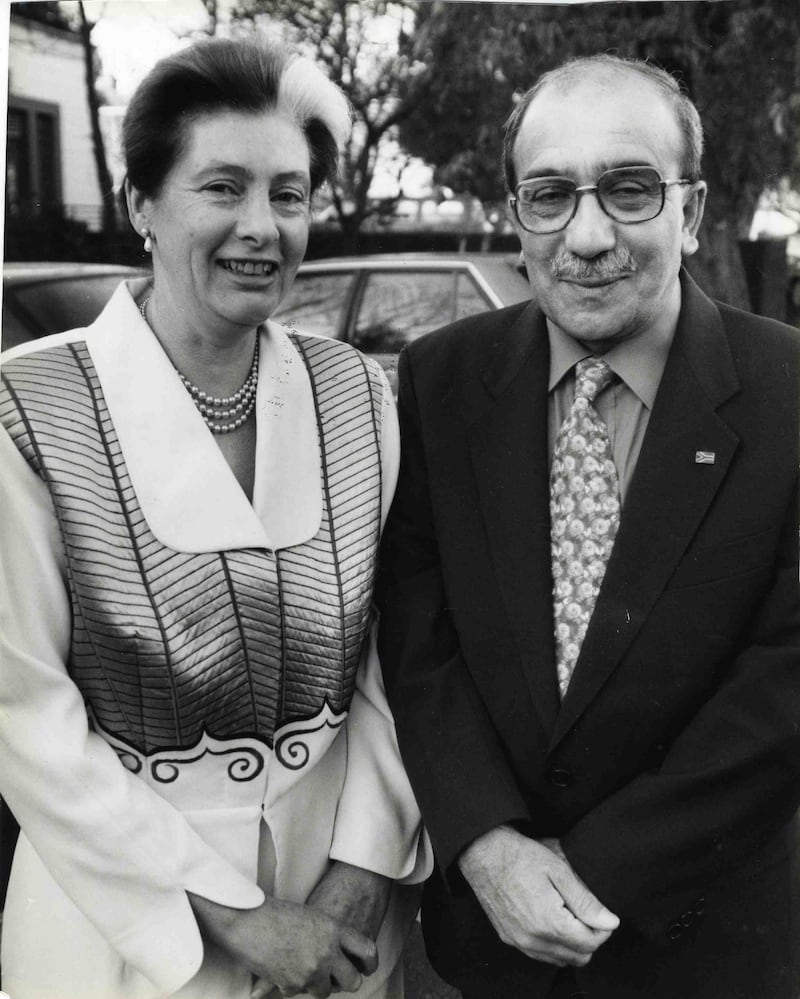 Louise and Kader Asmal in Dublin in the mid-1990s. Photograph: Paddy Whelan