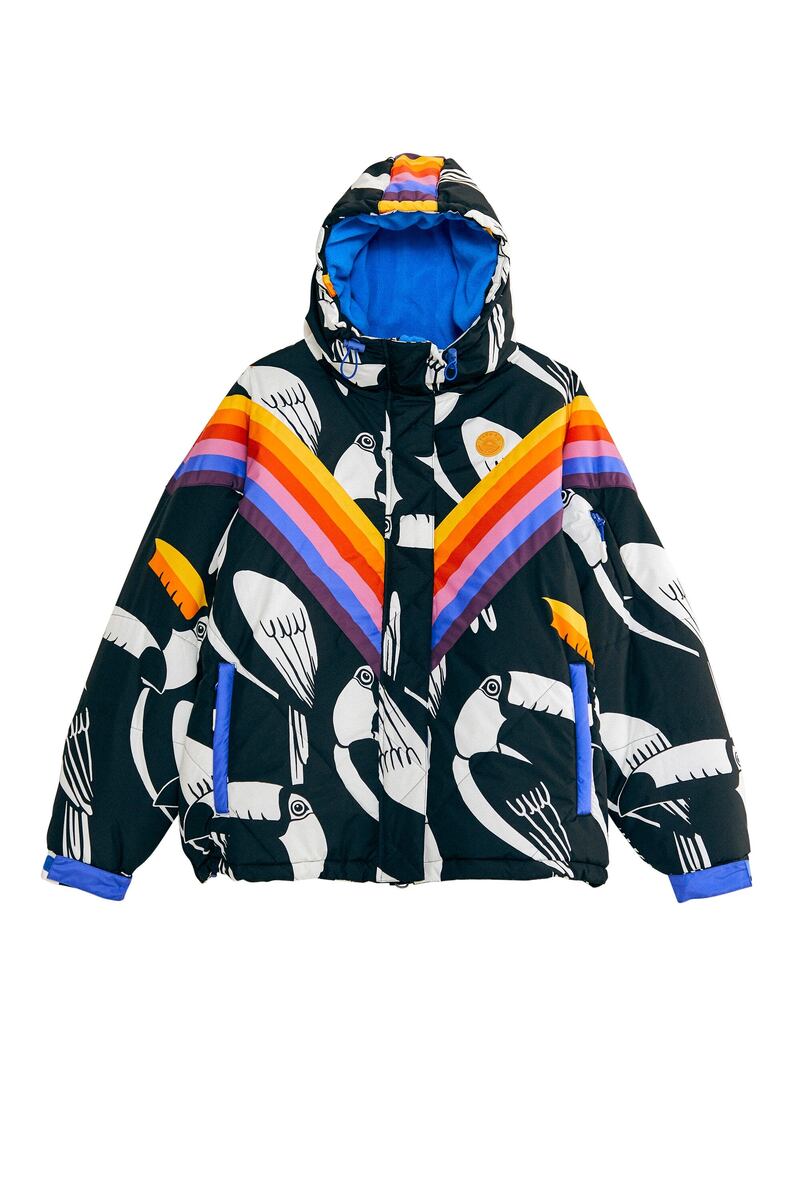 Graphic printed ski jacket, €465, Farm Rio