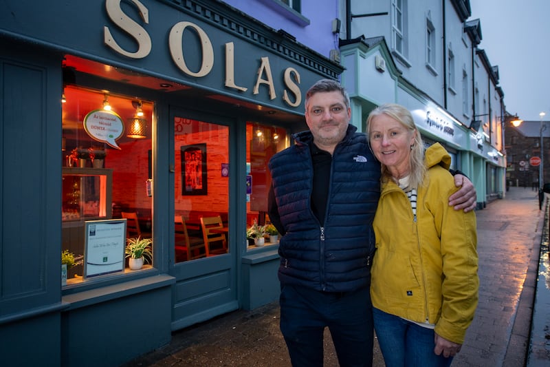 Nicky Foley and Ann Connell of Solas in Dingle. Photograph: Domnick Walsh/Eye Focus