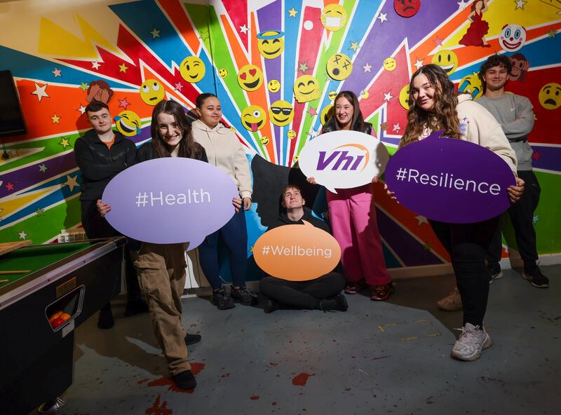 Pictured at the launch of the Vhi Health and Wellbeing Fund were young people from Bradóg Regional Youth Services