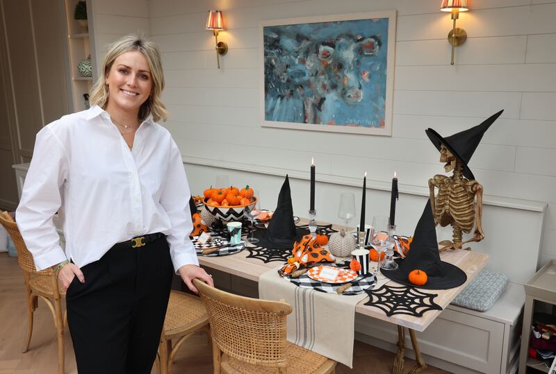 Halloween-themed table. Photograph: Dara Mac Dónaill






