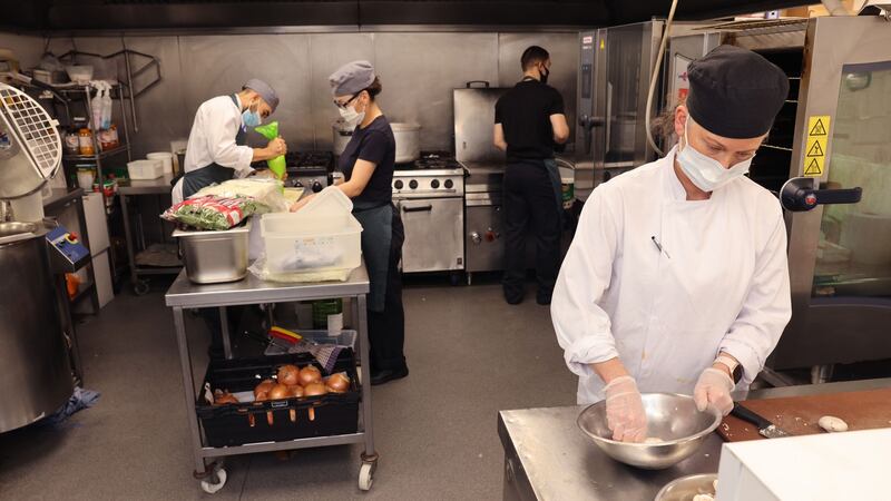 Morton’s food production kitchen in Ranelagh. Photograph: Dara Mac Dónaill