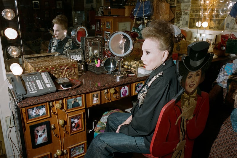 Gossip queen: Cindy Adams in her Park Avenue penthouse in New York. Photograph: Daniel Arnold/New York Times