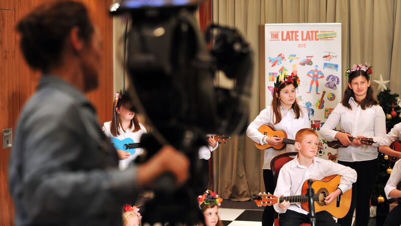 School of Uke Ukulele Orchestra from East Cork pictured ahead of their audition for the Late Late Toy Show in Cork city.Pic Daragh Mc Sweeney/Provision