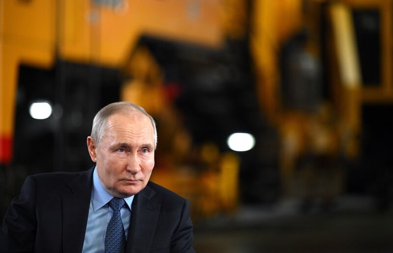 Russian president Vladimir Putin vMr Putin is still in quarantine and requires all staff working in the same room as him to also undergo a two-week quarantine, severely limiting the number of people who have personal contact with him. Photograph; Sputnik