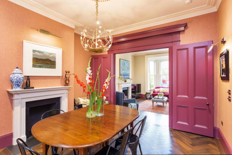 The diningroom, looking through to the formal livingroom