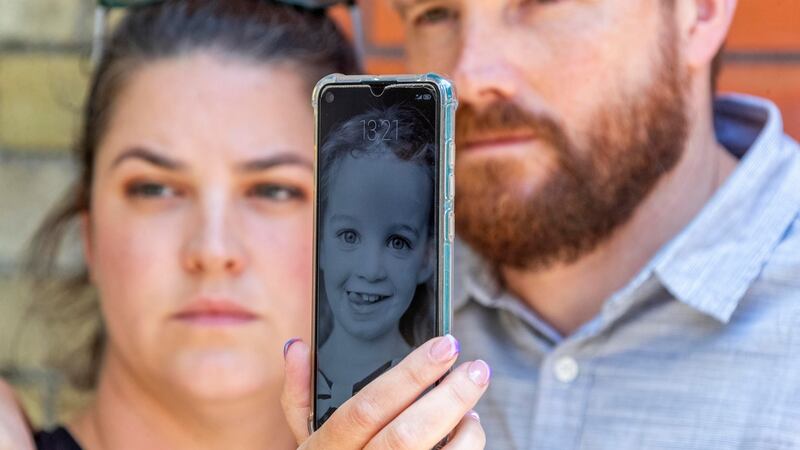 Amy and Vincent Wall pictured  after the inquest into the death of their 3 year old daughter, Estlin. Photograph: Colin Keegan, Collins Dublin