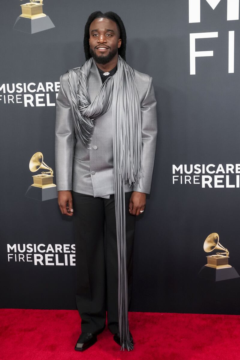 Grammy Awards: Shaboozey on the red carpet. Photograph: Allison Dinner/EPA-EFE