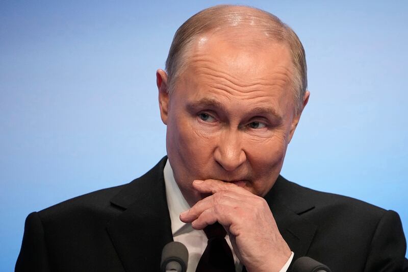 Vladimir Putin described the attacks as an attempt by Ukraine to derail Russia’s presidential election. Photograph: Alexander Zemlianichenko/AP