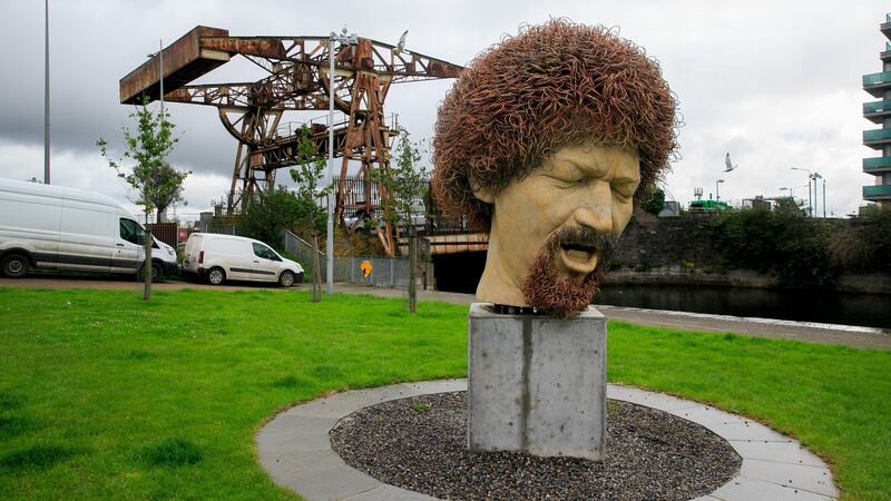 The Luke Kelly statue on Sheriff Street Dublin. Photograph: Collins