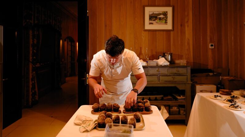 Aimsir’s brown soda bread,  cooked in Dexter beef fat and served with  raw, salted micro dairy butter.