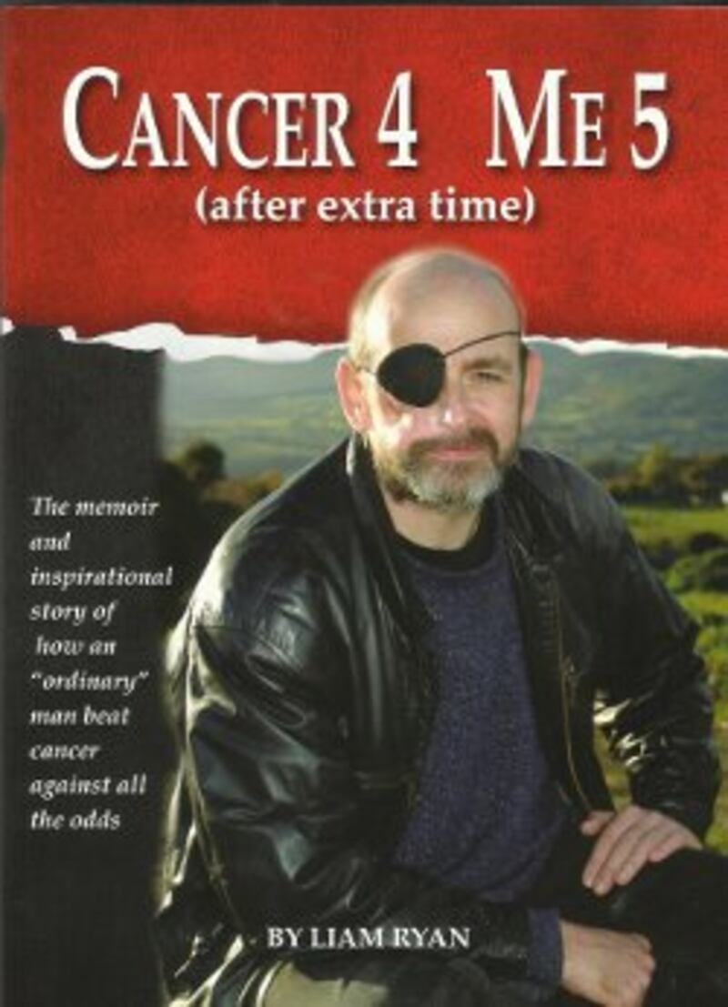 Cancer 4, Me 5, (After Extra-Time): the 4 represents the stage 4 tumour that was in the middle of Liam Ryan’s head. The 5 describes the 5 years of remission a patient is required to serve out before they are seen to have overcome their particular cancer
