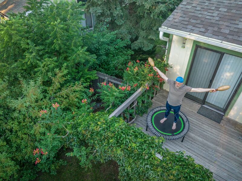 Most experts recommended a trampoline with a 32- to 48-inch jumping surface. Photograph: Marek Uliasz/iStock