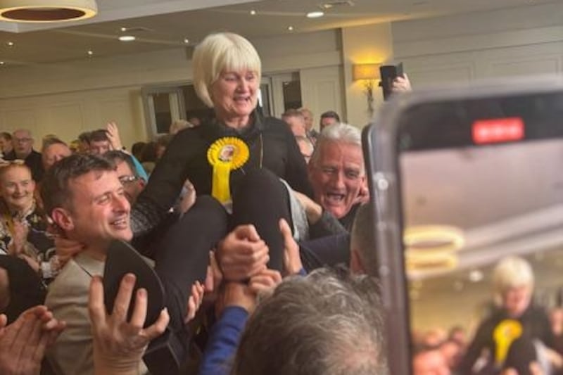 Independent TD Marian Harkin after being elected. Photograph: Arthur Beesley