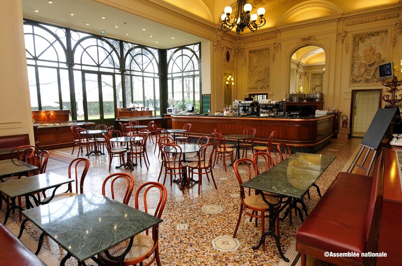 The French National Assembly’s buvette or refreshment bar. “Some of them order champagne from 11am.” Photograph: Assemblee Nationale