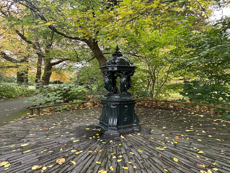 An original Wallace fountain at the Nantes Botanical Gardens. Photograph: Gemma Tipton