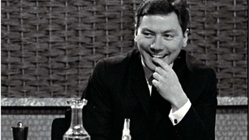 Gay Byrne  on the set of The Late Late Show, in the autumn of 1966.  Photograph: RTÉ Stills Library