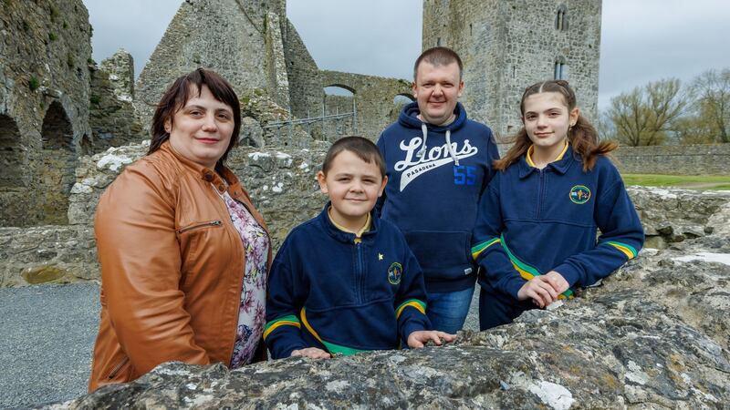 The Yevsiutin family at Kells Abbey in Co  Kilkenny. Photograph: Dylan Vaughan