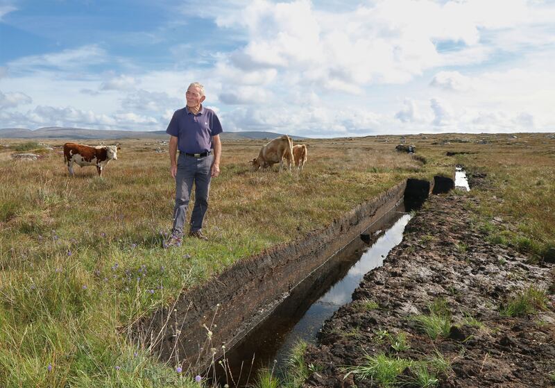 Matt Corbett on the bog at Cuilleen, Carna. Photograph: Joe O'Shaughnessy