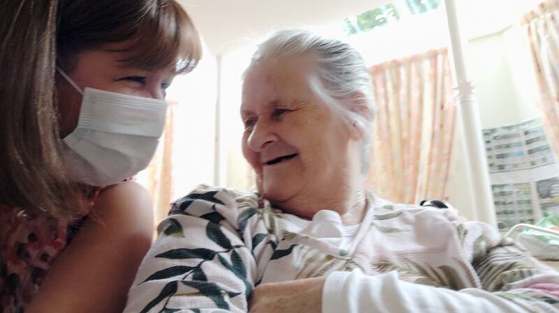 Trish Healy with mother Kay.