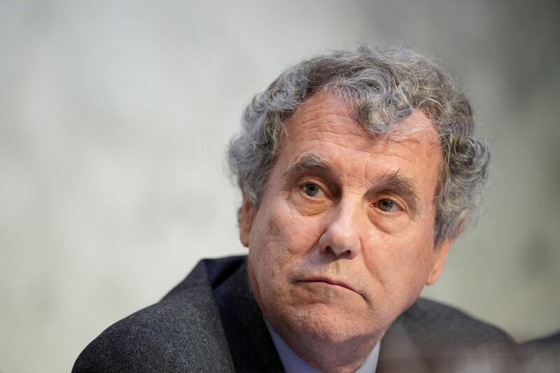 Ohio senator Sherrod Brown is a strong voice on labour rights and protections. Photograph: Drew Angerer/Getty Images