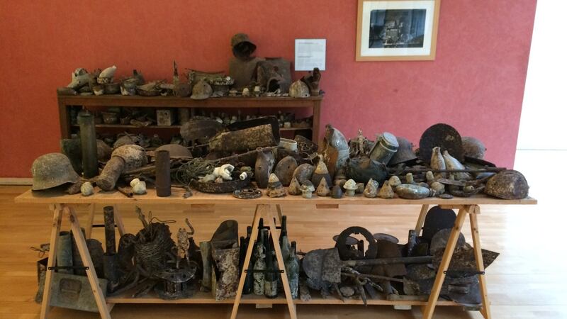 Some of the ordnance found in the French countryside at  Historial de la Grande Guerre at Peronne, France’s leading museum of the first World War. Photograph: Historial de la Grande Guerre