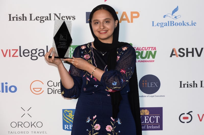 Maynooth University student Marwa Zamir was named Law Student of the Year 2024 at the Dye and Durham Irish Law Awards