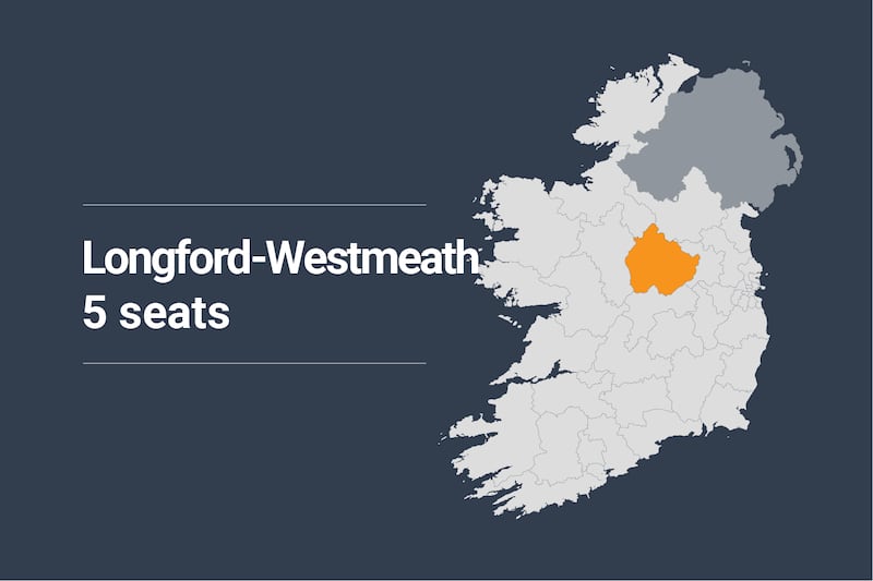 Longford-Westmeath Constituency map