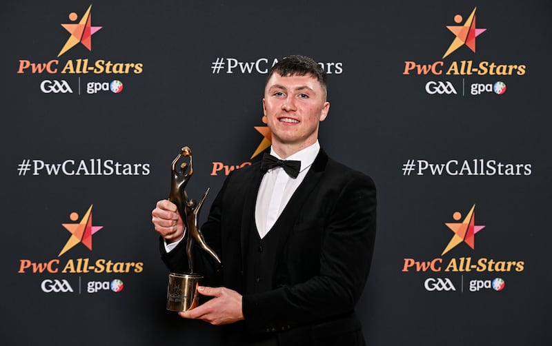 Armagh footballer Oisin Conaty who was crowned as the young footballer of the year at the PwC GAA/GPA All-Star Awards. Photograph: Sam Barnes/Sportsfile