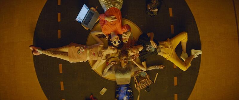 Odessa Young, Suki Waterhouse, Hari Nef, and Abra in Assassination Nation