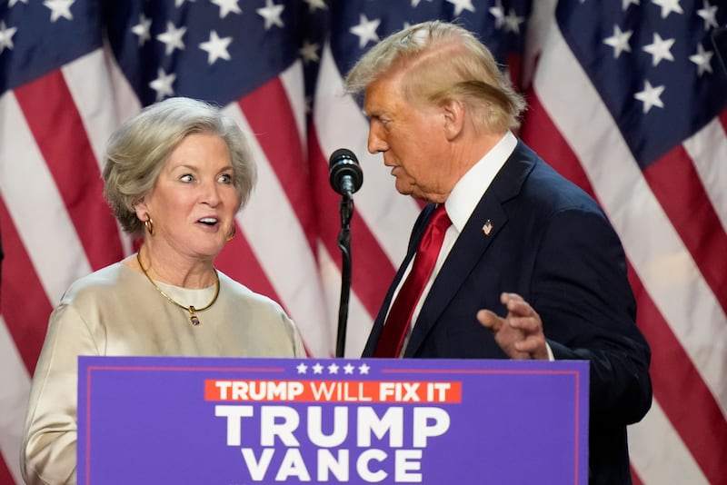 US president-elect Donald Trump with Susie Wiles. Photograph: Alex Brandon/AP