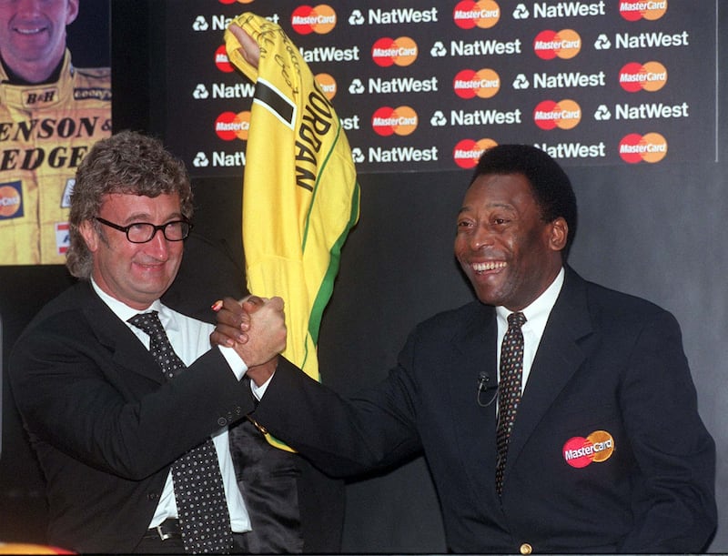 Eddie Jordan with Pele in November 1998. Photograph: Sean Dempsey/PA Wire